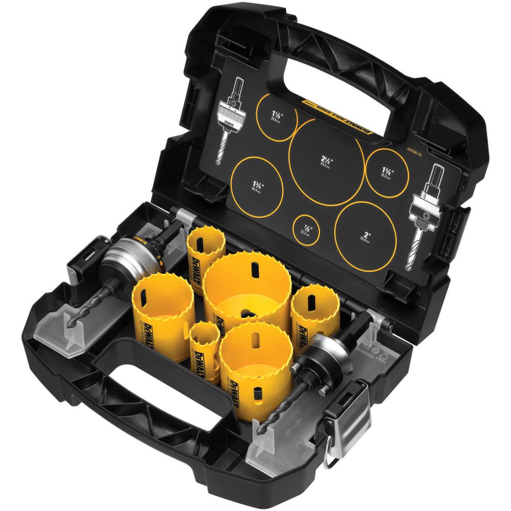 9 Piece Electricianand#8217;s Hole Saw Kit - Intensery