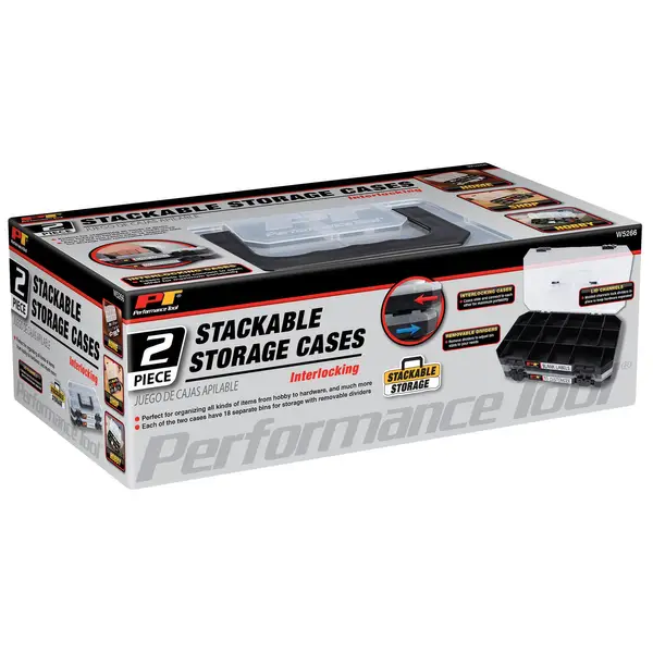 Performance Tool 2-Piece Interlocking Stackable Storage Case - Intensery
