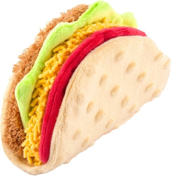 P.L.A.Y. Pet Lifestyle and You International Classic Food Taco Squeaky Plush Dog Toy - Intensery