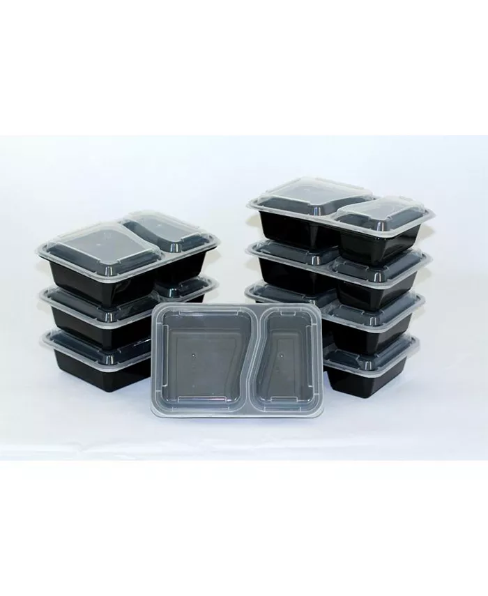 Art Cook Divided 24 Piece 2 Section Meal Preparation Food Storage Container Set - Intensery