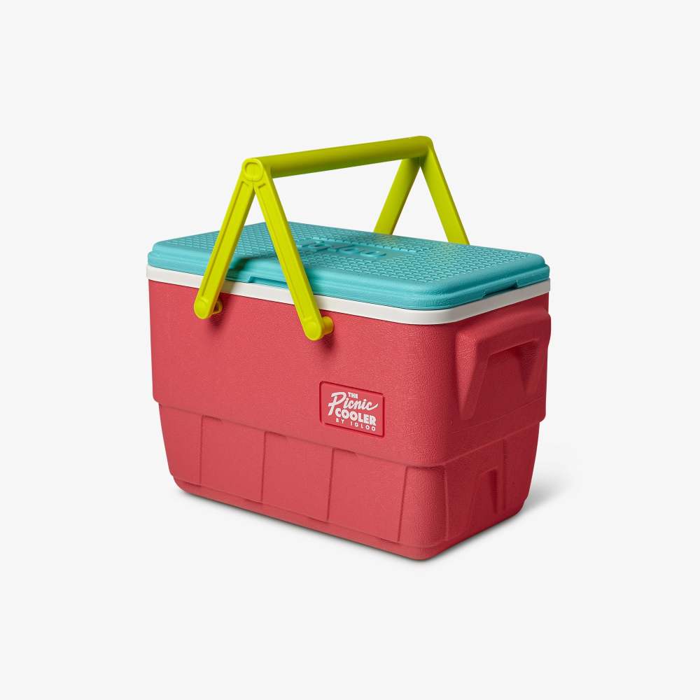 Igloo Retro Picnic Basket Hard Cooler Watermelon/White 25qt - Intensery