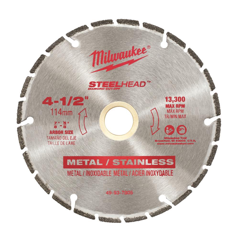 Milwaukee 4-1/2 In. STEELHEAD Diamond Cut-Off Blade 49-93-7805 from Milwaukee - Intensery