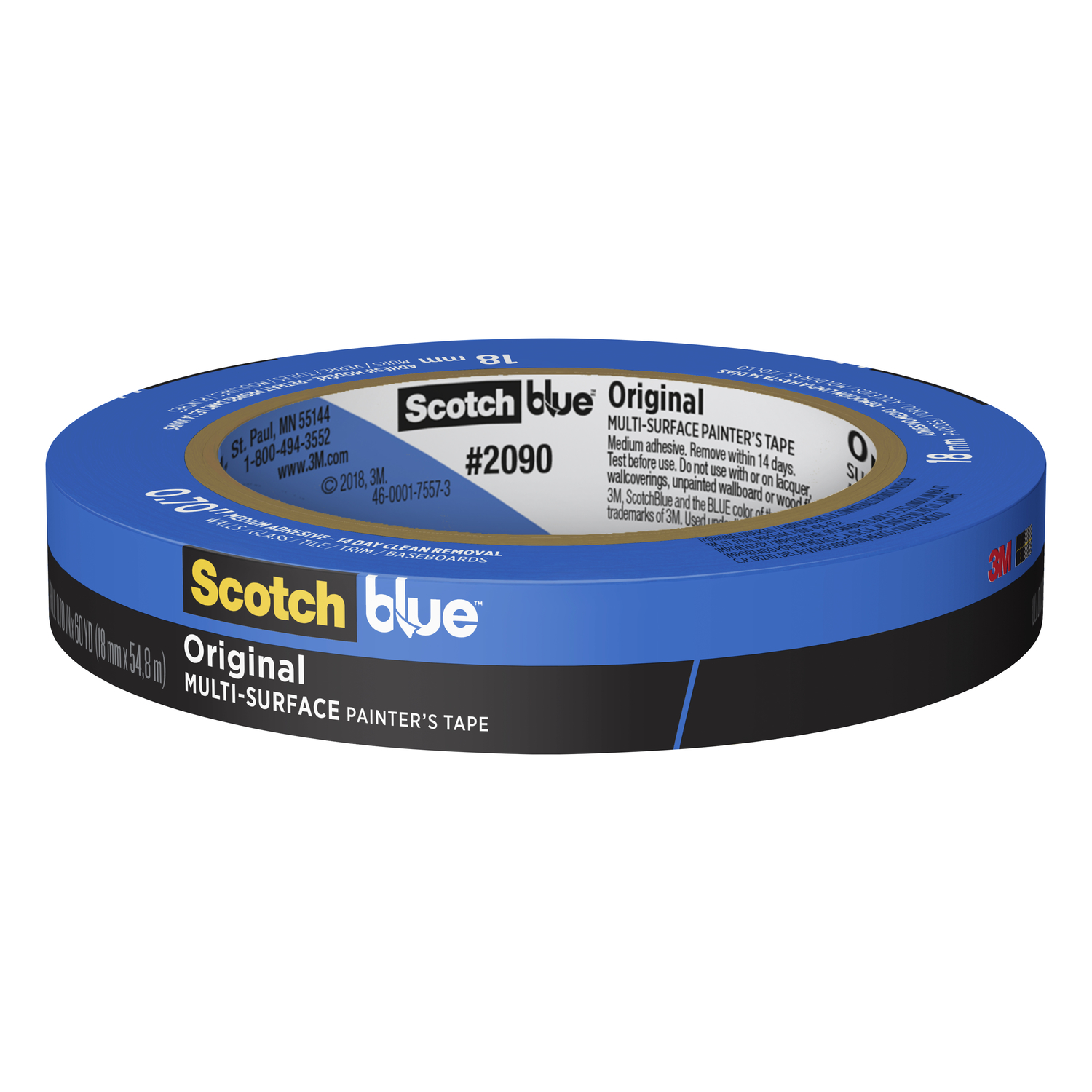 ScotchBlue 0.70 in. W X 60 yd L Blue Medium Strength Original Painter\u0027s Tape 1 pk - Intensery