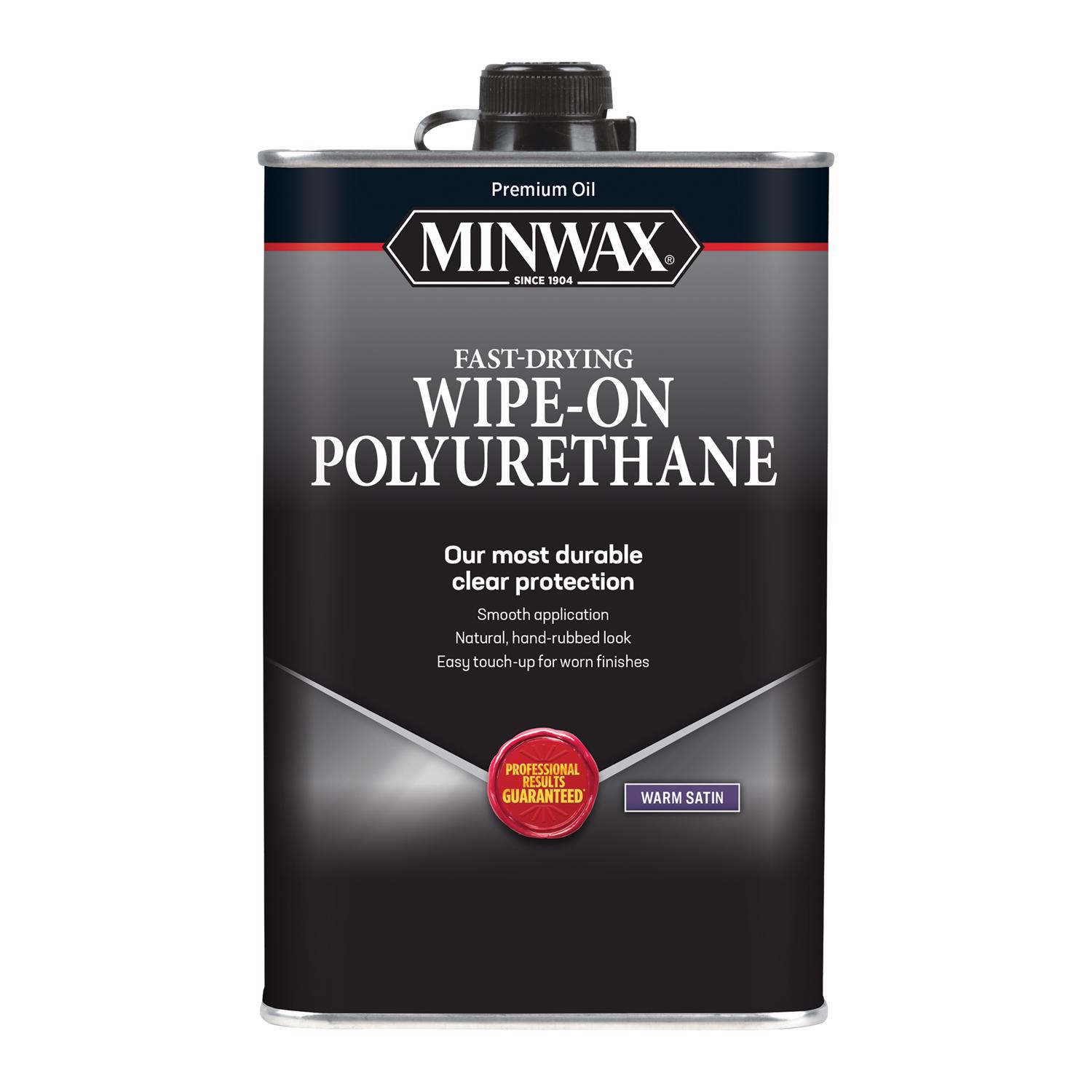 Minwax Wipe-On Poly Satin Clear Polyurethane 1 qt - Intensery