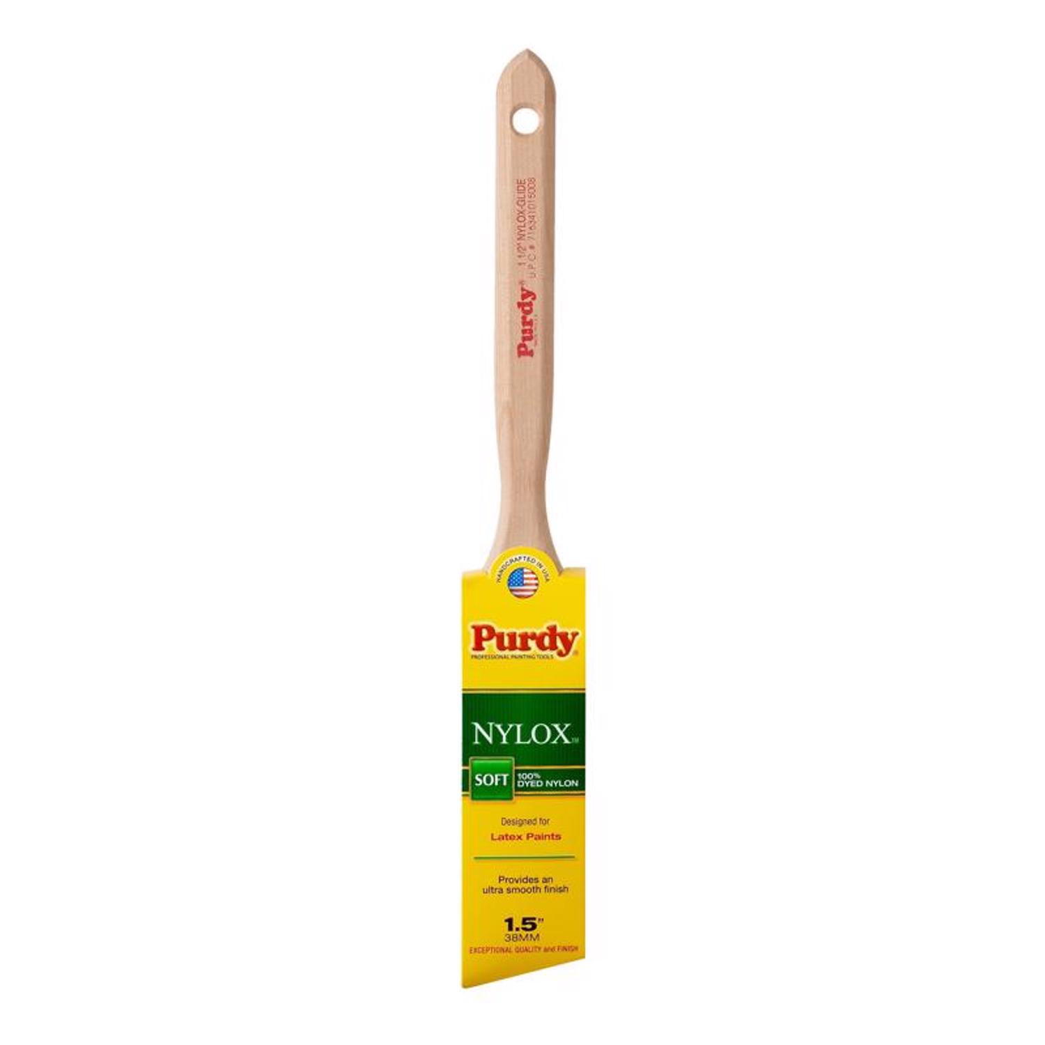 Purdy Nylox Glide 1-1/2 in. Soft Angle Trim Paint Brush - Intensery