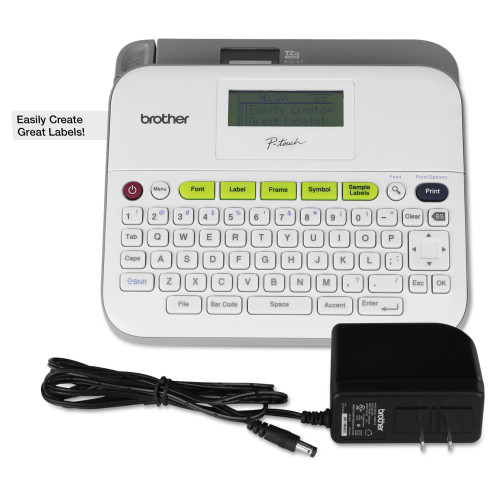 Brother PT-D400AD Versatile， Easy-to-Use Label Maker with AC Adapter， 5 Lines， 7.5 x 7 x 2.88 - Intensery
