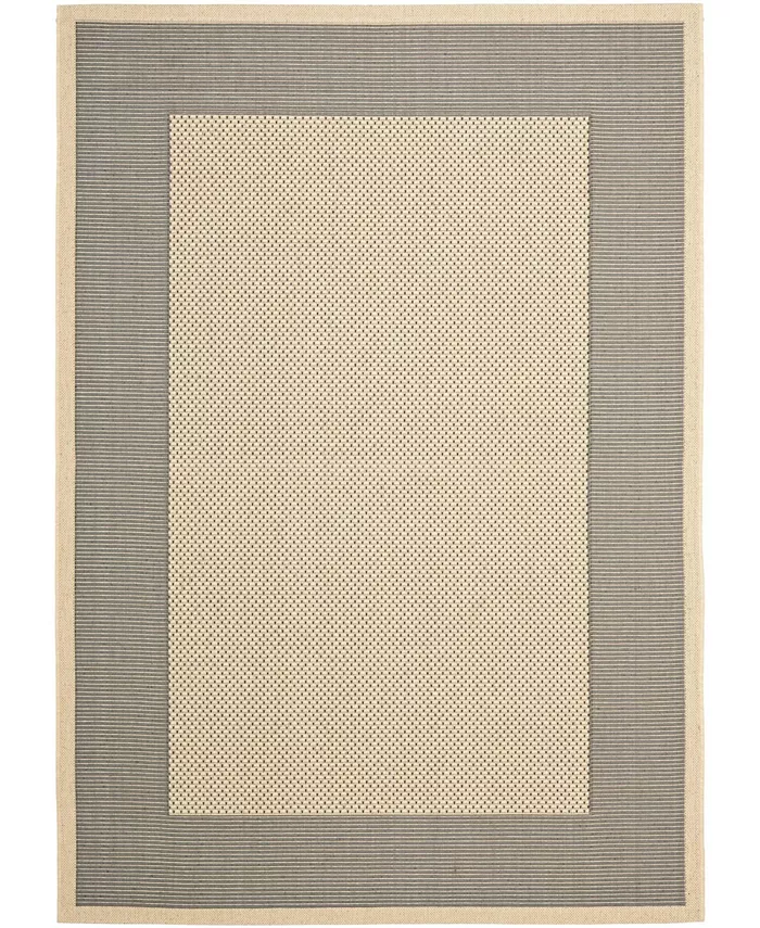 Safavieh Courtyard Gray and Cream 9' x 12' Sisal Weave Outdoor Area Rug - Intensery
