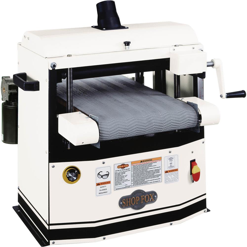 Shop Fox 12 Bench Top Drum Sander 115V 1 1/2HP 1 Phase - Intensery
