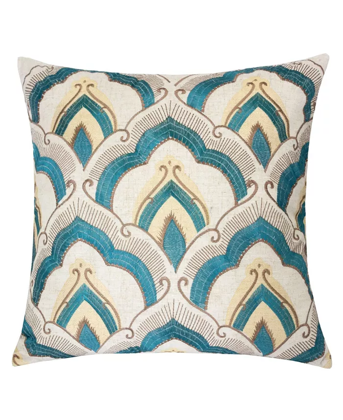 Homey Cozy Amy Embroidery Square Decorative Throw Pillow - Intensery