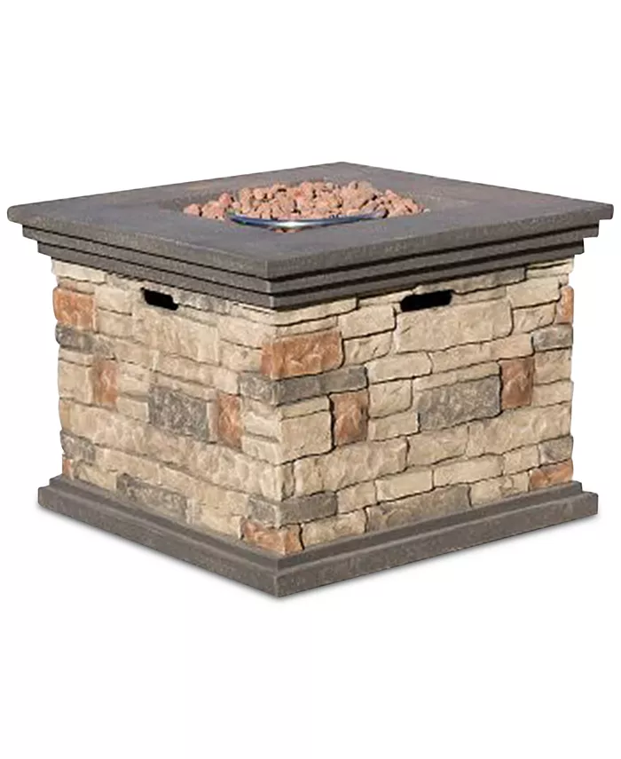 Noble House Esten Square Gas Fire Pit - Intensery