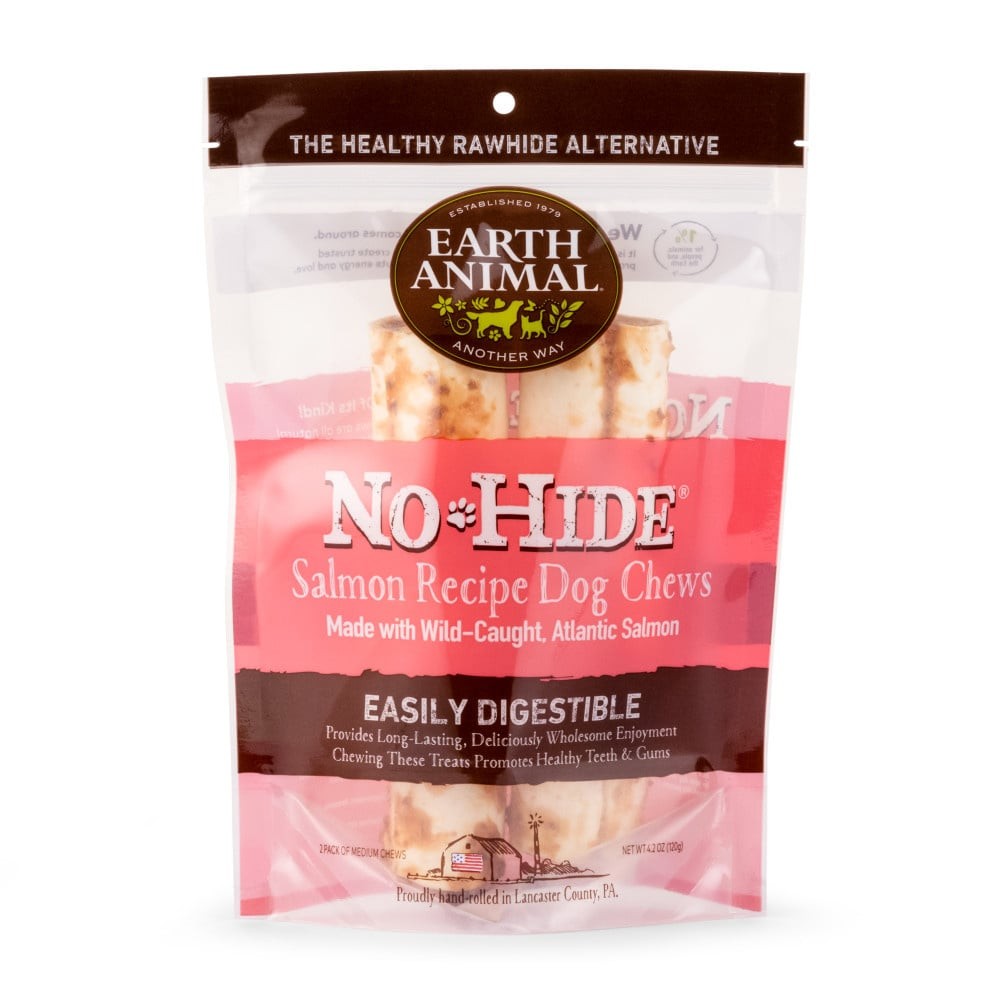 Earth Animal No-Hide Salmon Dog Chews - Medium - Intensery