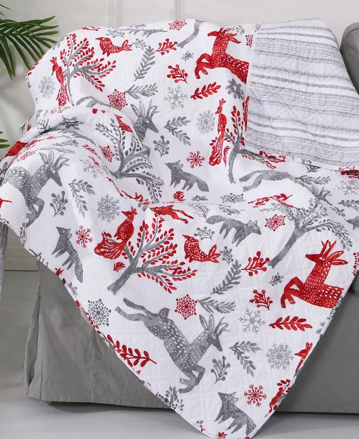 Levtex Winter land Quilted Throw， 50