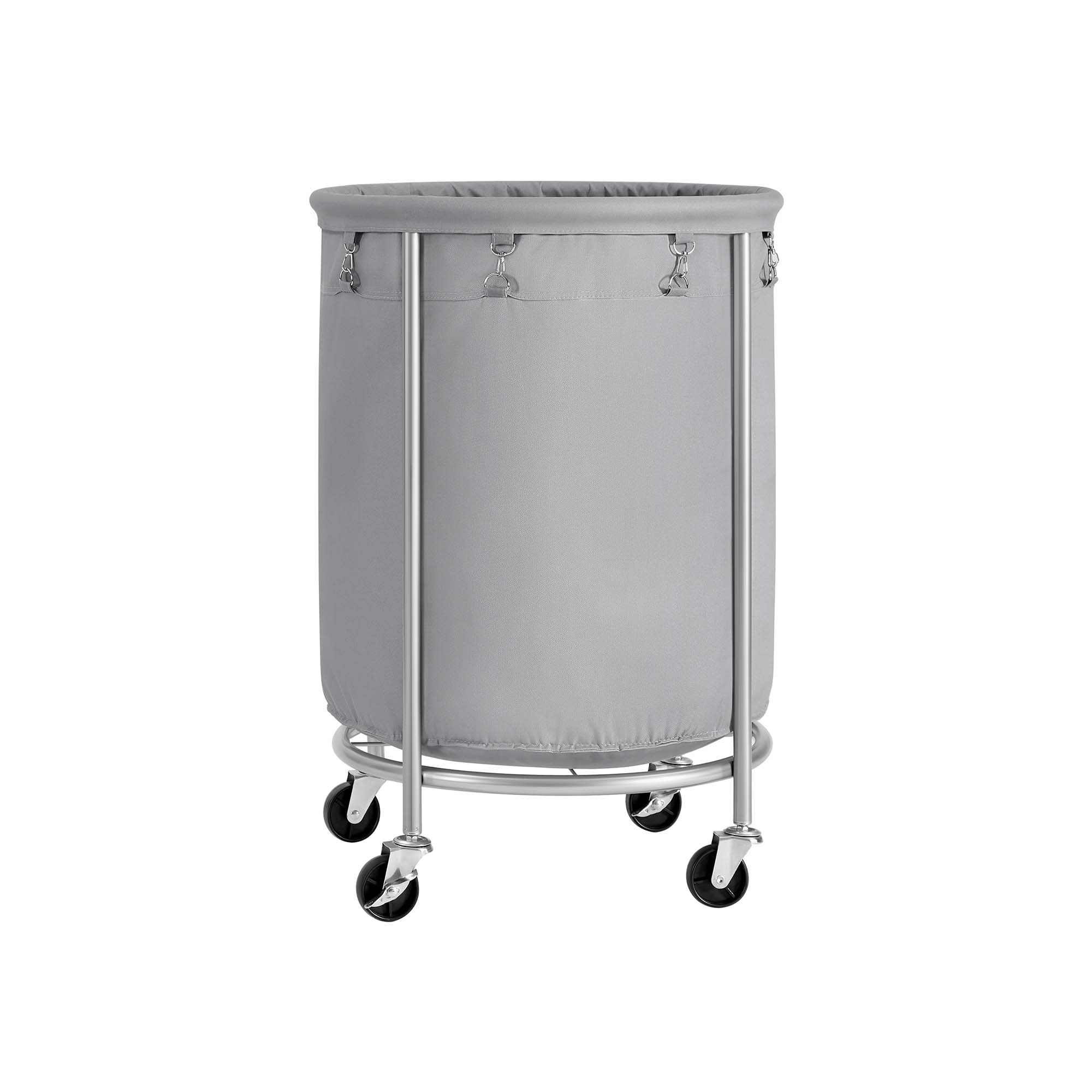 SONGMICS Laundry Basket with WheelsGray + Silver - Intensery