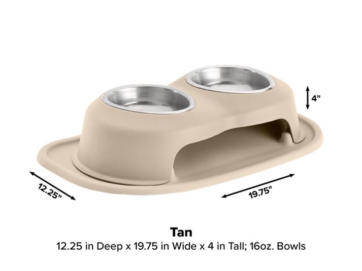 WeatherTech DHC1604TNTN WeatherTech Double High Pet Feeding System - Intensery
