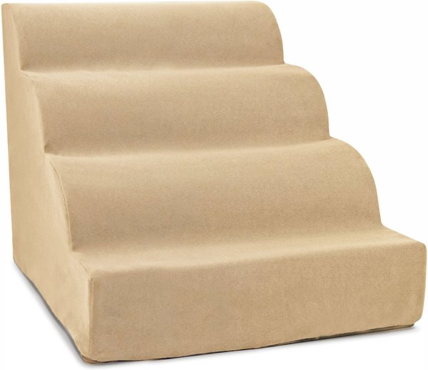 Precious Tails High Density Foam Scalloped 4 Steps Dog and Cat Stairs - Intensery