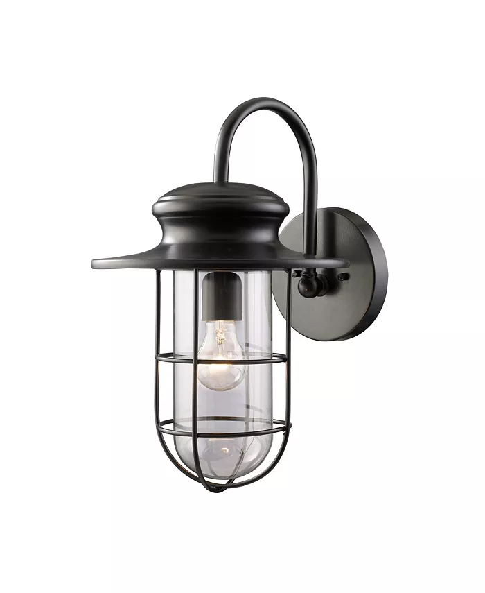 Macy's Portside 1-Light Outdoor WB in Matte Black - Intensery