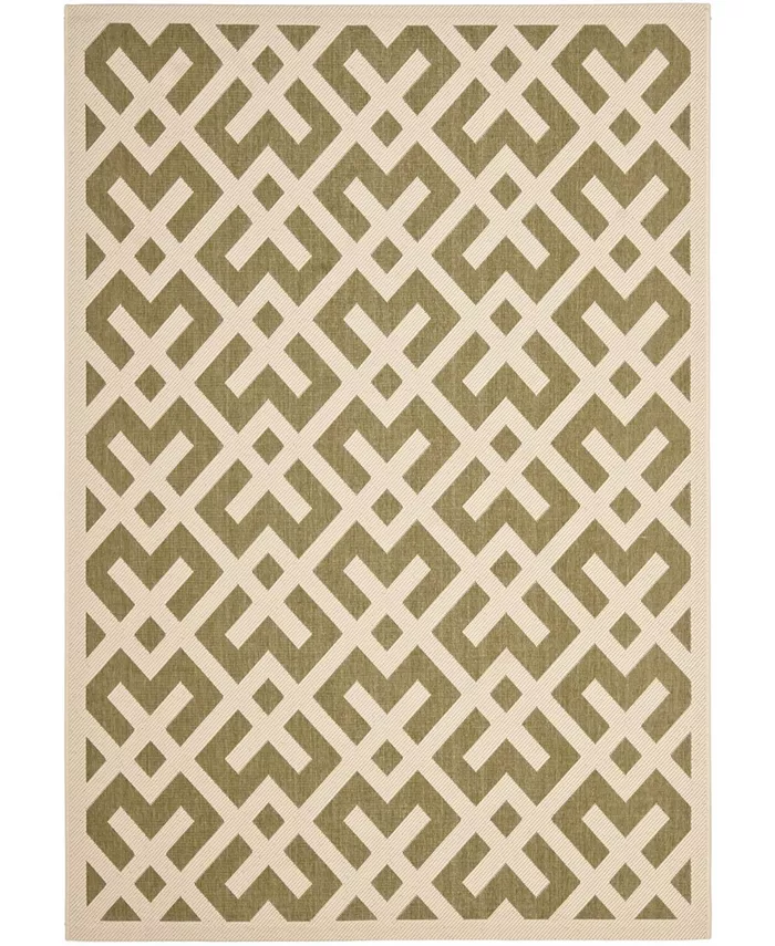 Safavieh Courtyard Green and Bone 5'3