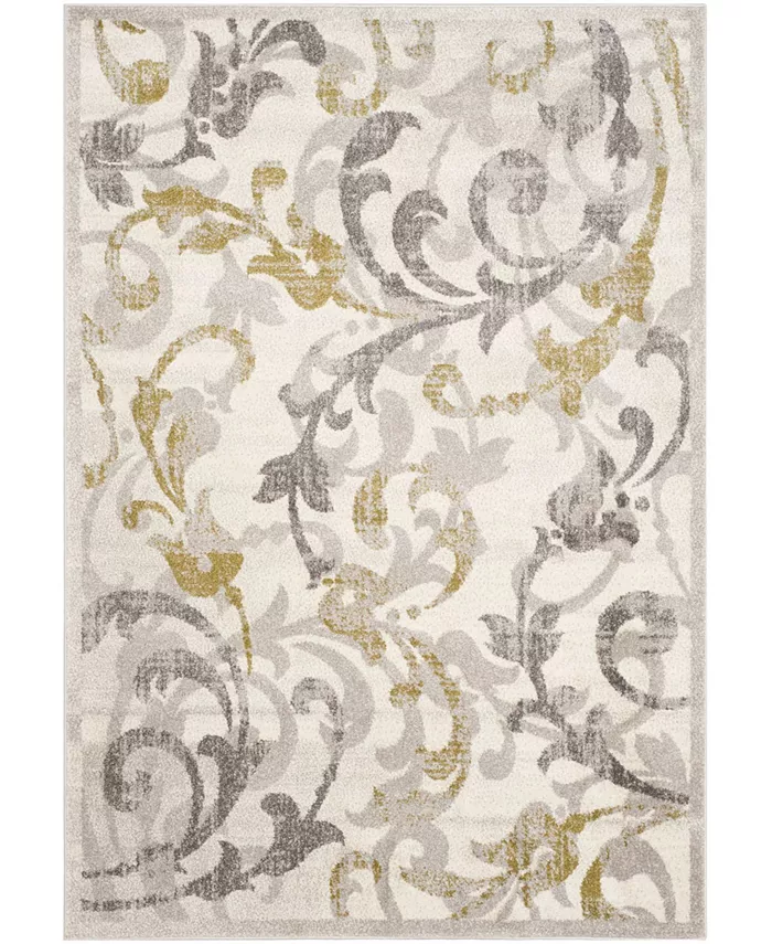 Safavieh Amherst Ivory and Light Gray Outdoor Area Rug Collection - Intensery