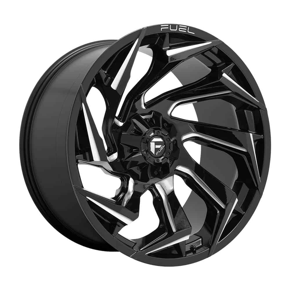 Fuel 1PC D753 REACTION D753 15X8 6X5.5 GL-BLK-MIL -18MM - Intensery