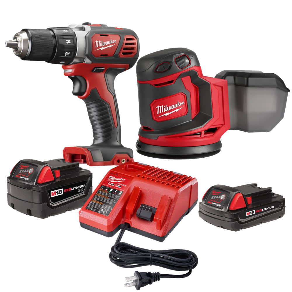 Milwaukee M18 Compact Drill/Driver and M18 Sander Bundle Kit M18CUSTOMCOMBO from Milwaukee - Intensery