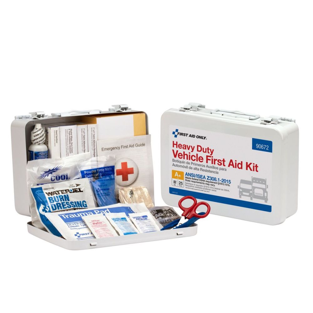 First Aid Only First Aid Kit 25 Person Bulk Metal Case ANSI A+ - Intensery
