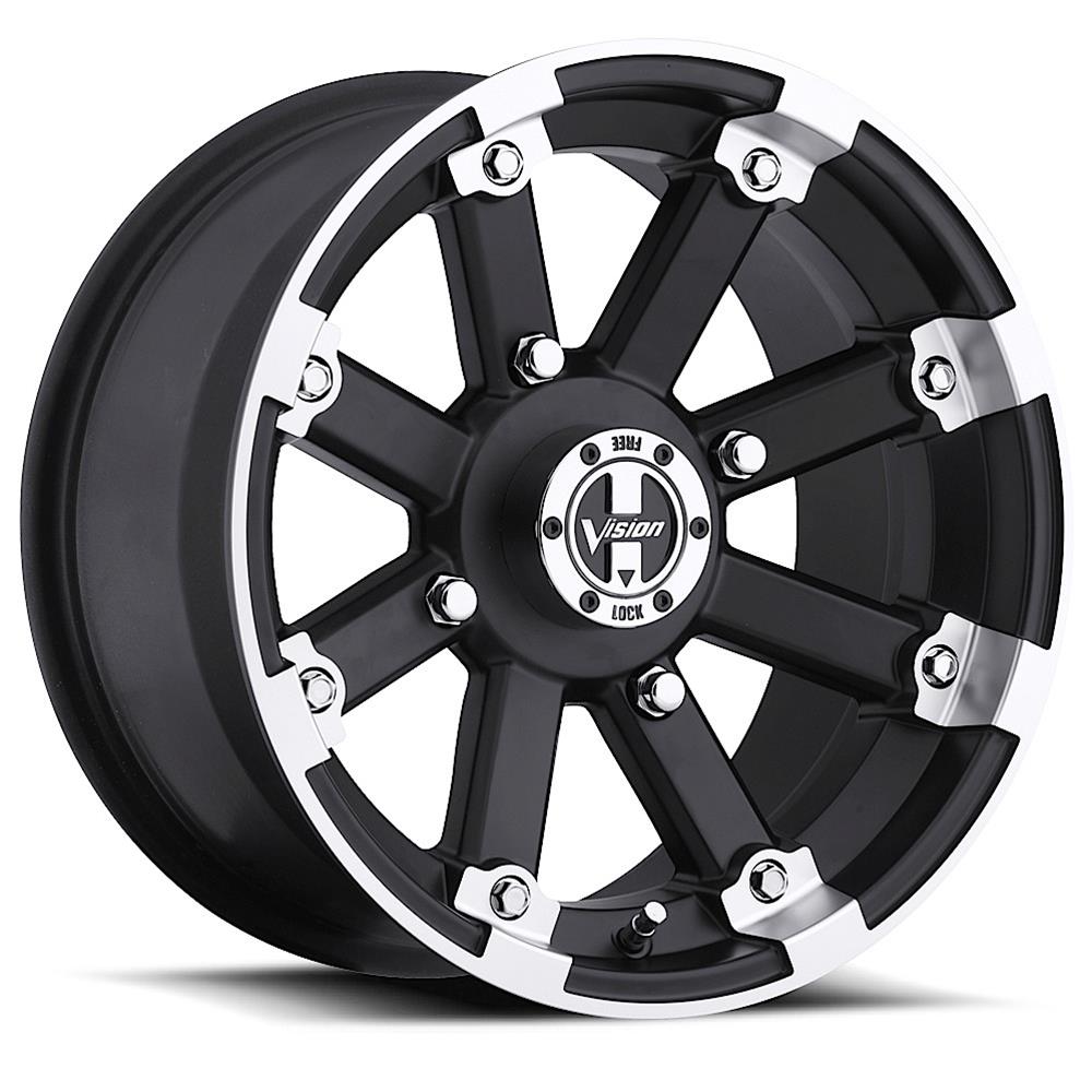 Vision Wheel 393-157156MBML4 Vision Off-Road 393 Lockout Matte Black Wheels with Machined Lip - Intensery