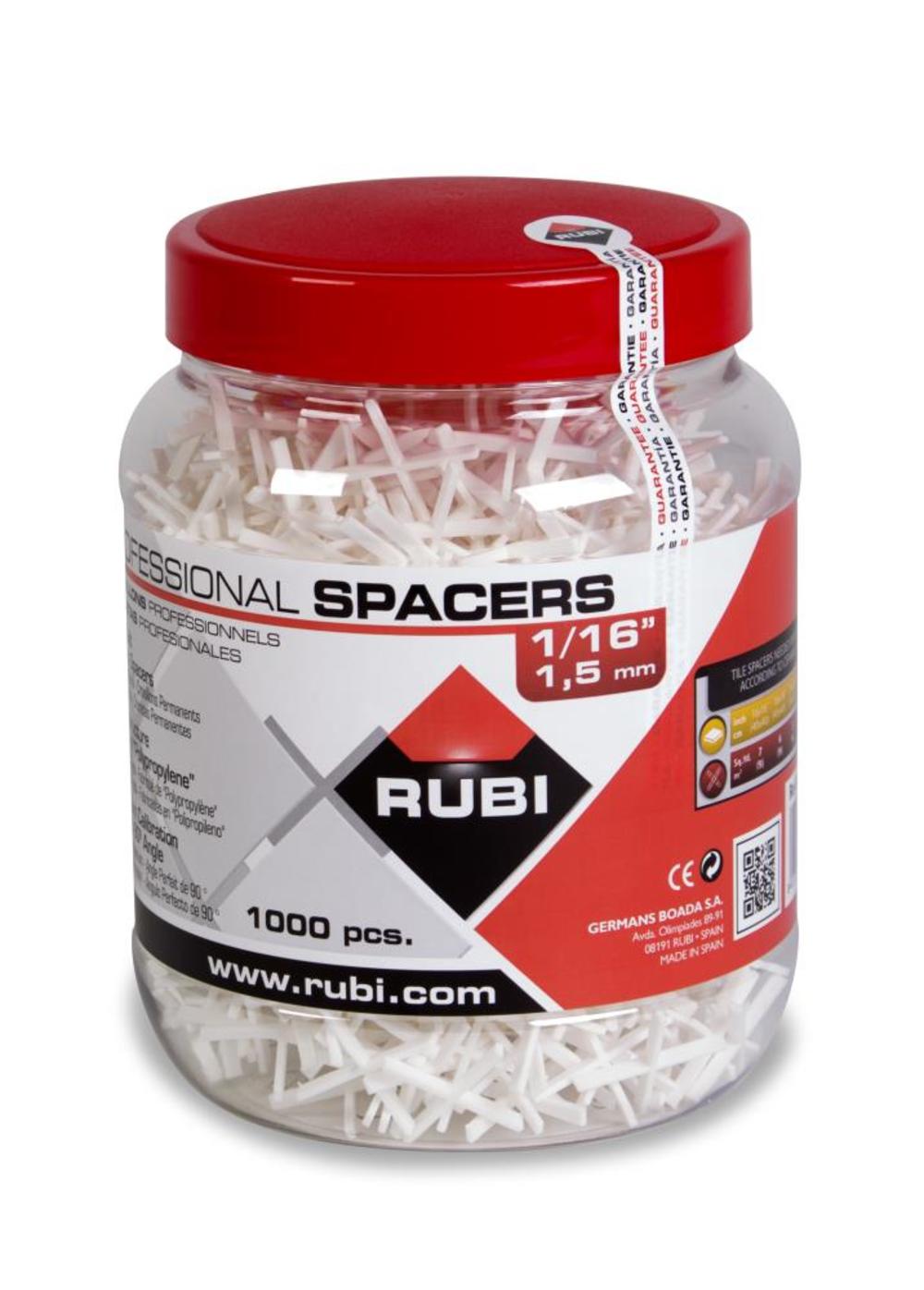 Spacers 1/16 In. (Jar-1000 pcs.) - Intensery