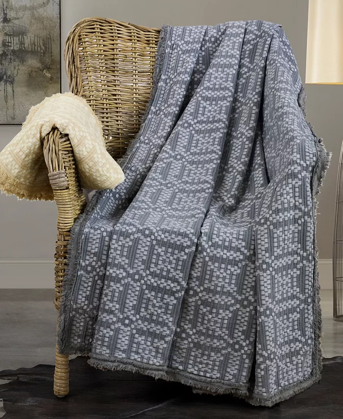 American Heritage Textiles Oversized Geometric Print Cotton Throw - Intensery