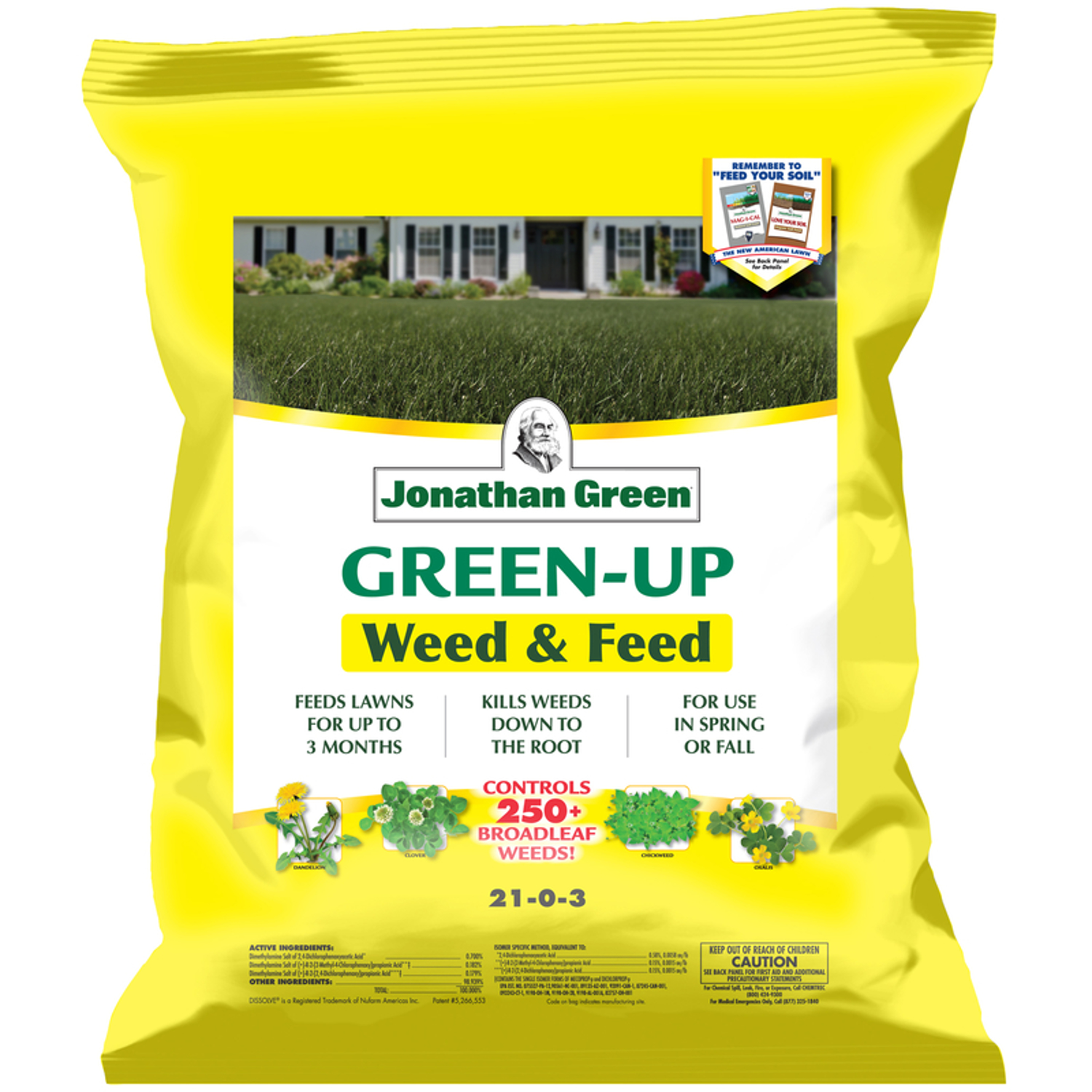 Jonathan Green Green-Up Weed \u0026 Feed Lawn Fertilizer For All Grasses 5000 sq ft - Intensery