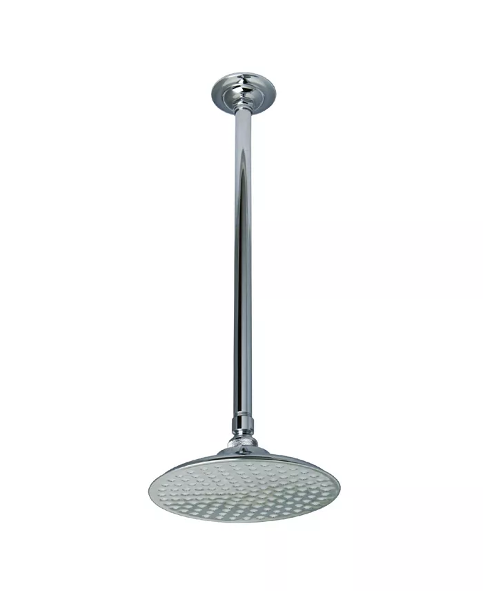 Kingston Brass Victorian Shower Head with 17-Inch Ceiling Mounted Shower Arm in Polished Chrome - Intensery