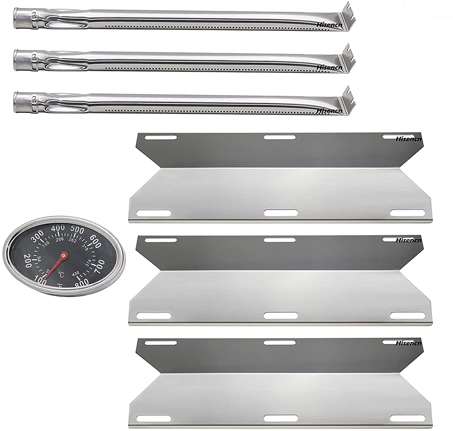 Repair Kit for Nexgrill 720-0322, 720-0078, 720-0083, 720-0074Grills, Burners + Heat Plates + Thermometers Kit - Intensery