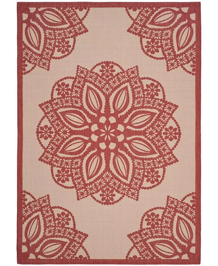 Safavieh Courtyard Beige and Red 6'7