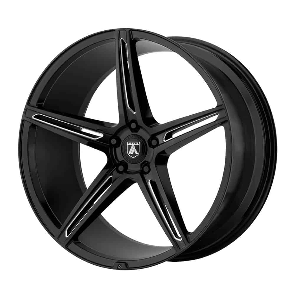 Asanti Black ABL-22 ALPHA 5 AB22 20X10.5 5X112 G-BLK MILL 38MM - Intensery