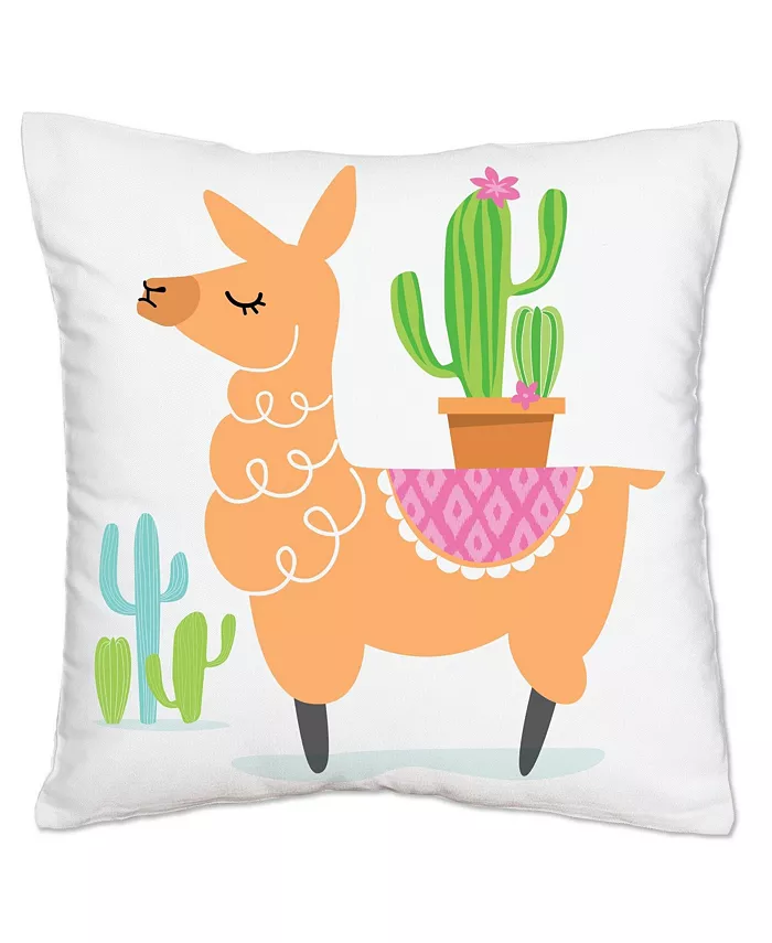Big Dot of Happiness Whole Llama Fun - Home Decorative Cushion Case - Throw Pillow Cover - 16 x 16 In - Intensery