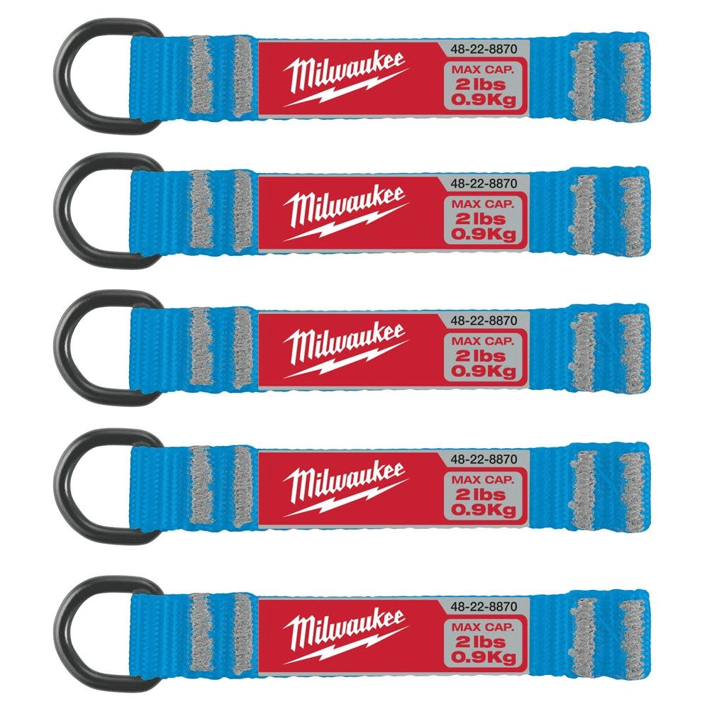 Milwaukee 5pc 2lb D-Ring Web Attachment 48-22-8870 from Milwaukee - Intensery