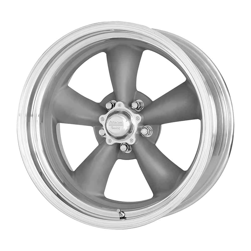 American Racing Vintage VN215 CLASSIC TORQ THRUST II 1 PC VNCL215 18X9 5X4.5 M-GRY MACH-LP 00MM - Intensery