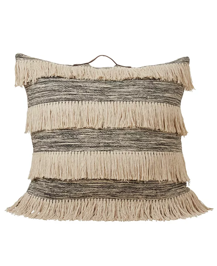 Saro Lifestyle Fringed Decorative Floor Pillow， 30