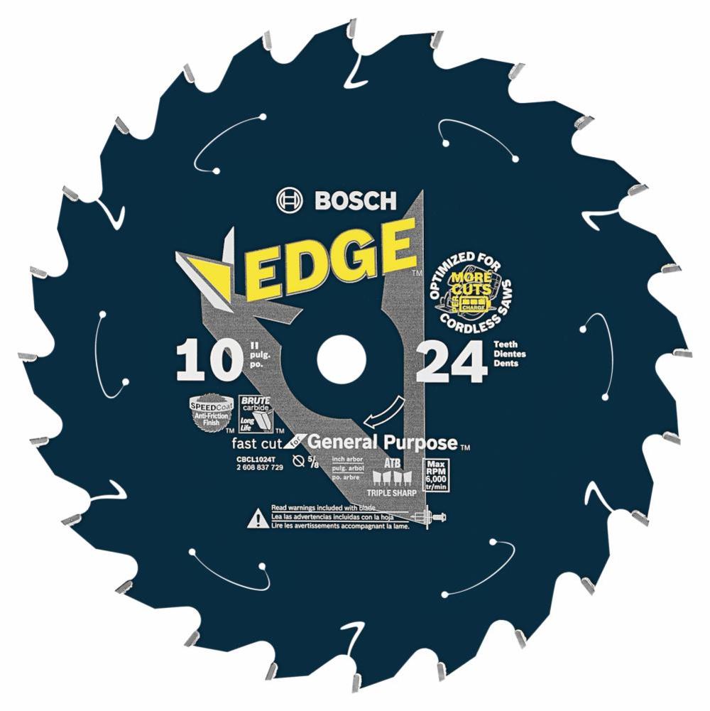 10 In. 24 Tooth Edge Cordless Circular Saw Blade for General Purpose - Intensery