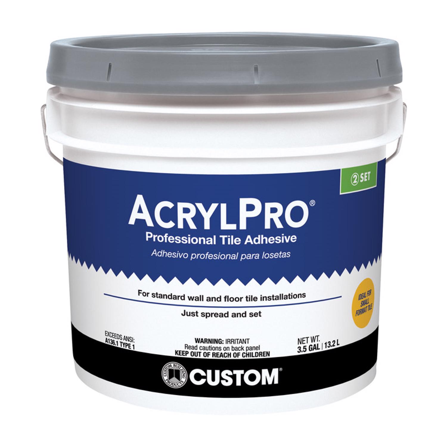 Custom Building Products AcrylPro Ceramic Tile Adhesive 3.5 gal - Intensery