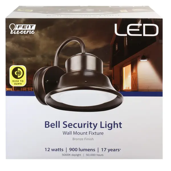FEIT Electric 900 Lumen 5000K LED Dusk to Dawn Yard Light-Bronze Finish - Intensery