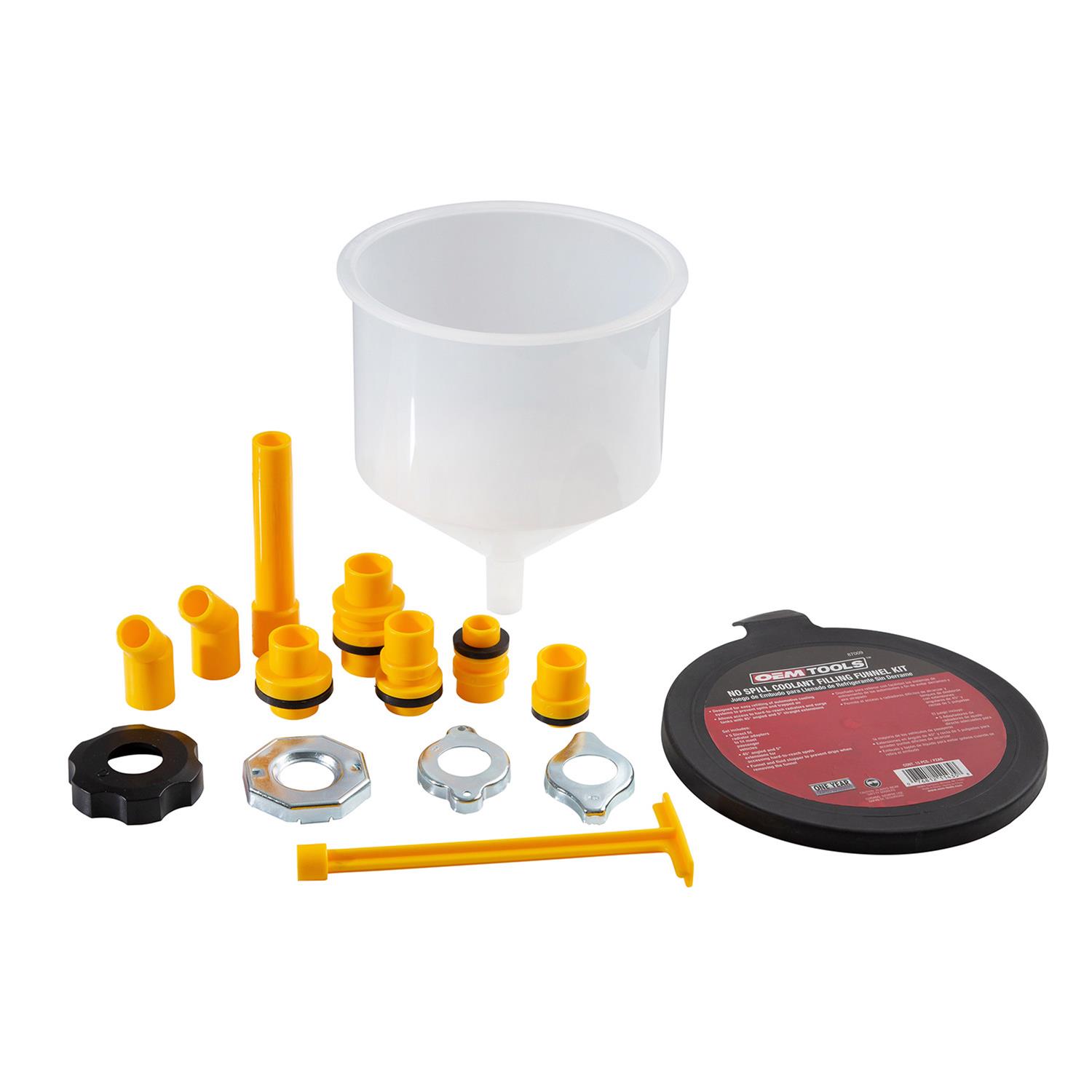 OEMTools 87009 OEM Automotive Tools No-Spill Coolant Filling Funnel Kits - Intensery
