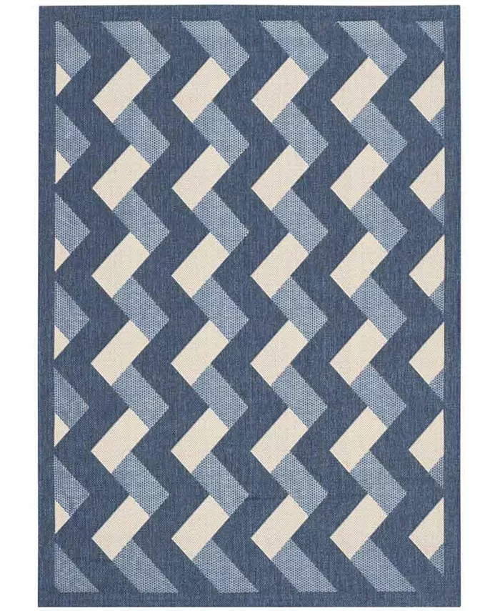 Safavieh Courtyard Navy and Beige 6'7
