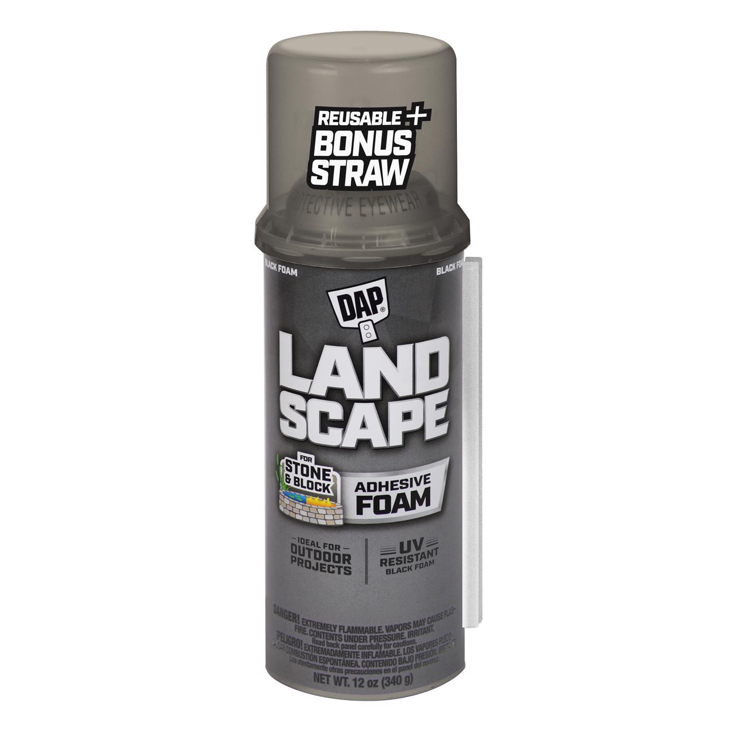 Touch \u0027n Foam Landscape Black Polyurethane Foam Filler/Adhesive 12 oz - Intensery
