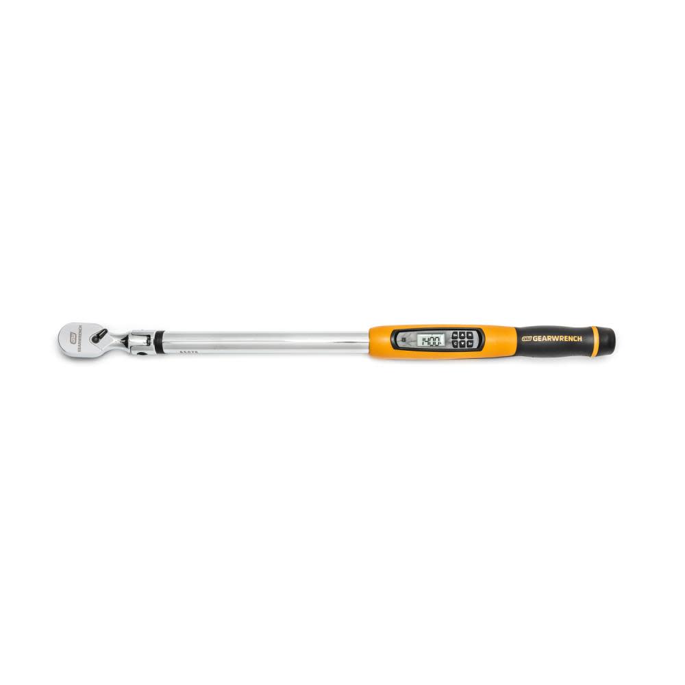 1/2 Flex Head Electronic Torque Wrench with Angle 25-250 ft/Lbs - Intensery