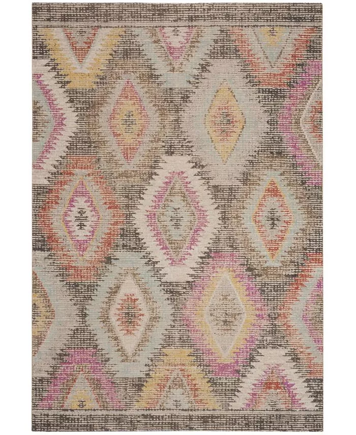 Safavieh Montage Gray and Multi 3' x 5' Outdoor Area Rug - Intensery