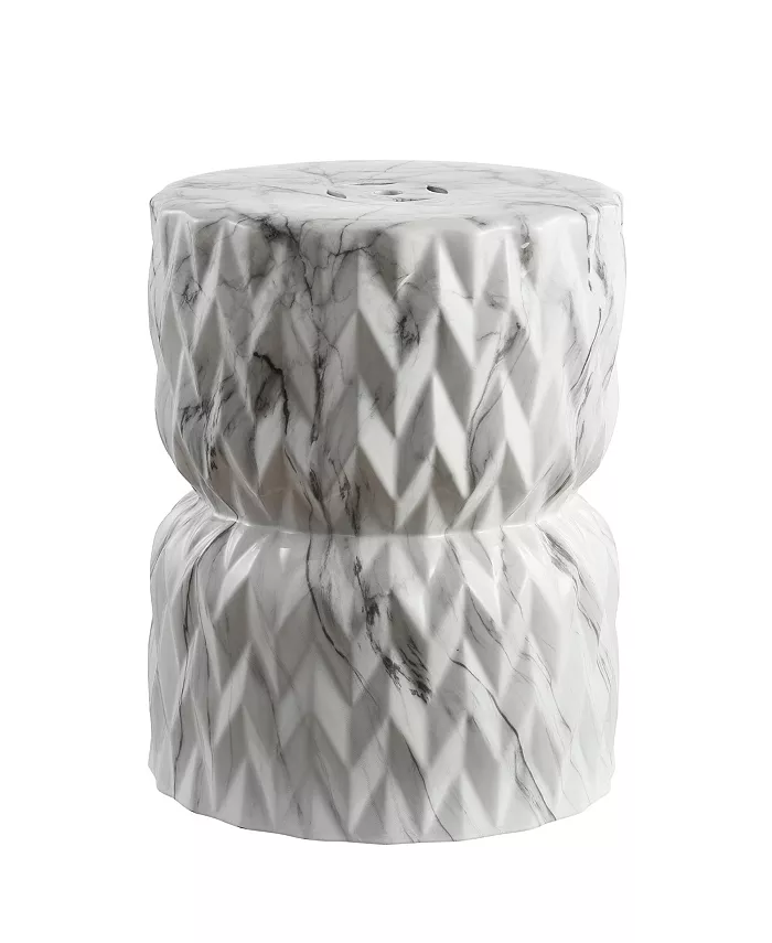 JONATHAN Y Chevron Drum Garden Stool - Intensery