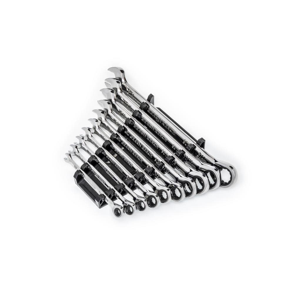 GEARWRENCH 10 Pc. 90T 12 Point SAE Combination Ratcheting Wrench Set 86958 from GEARWRENCH - Intensery