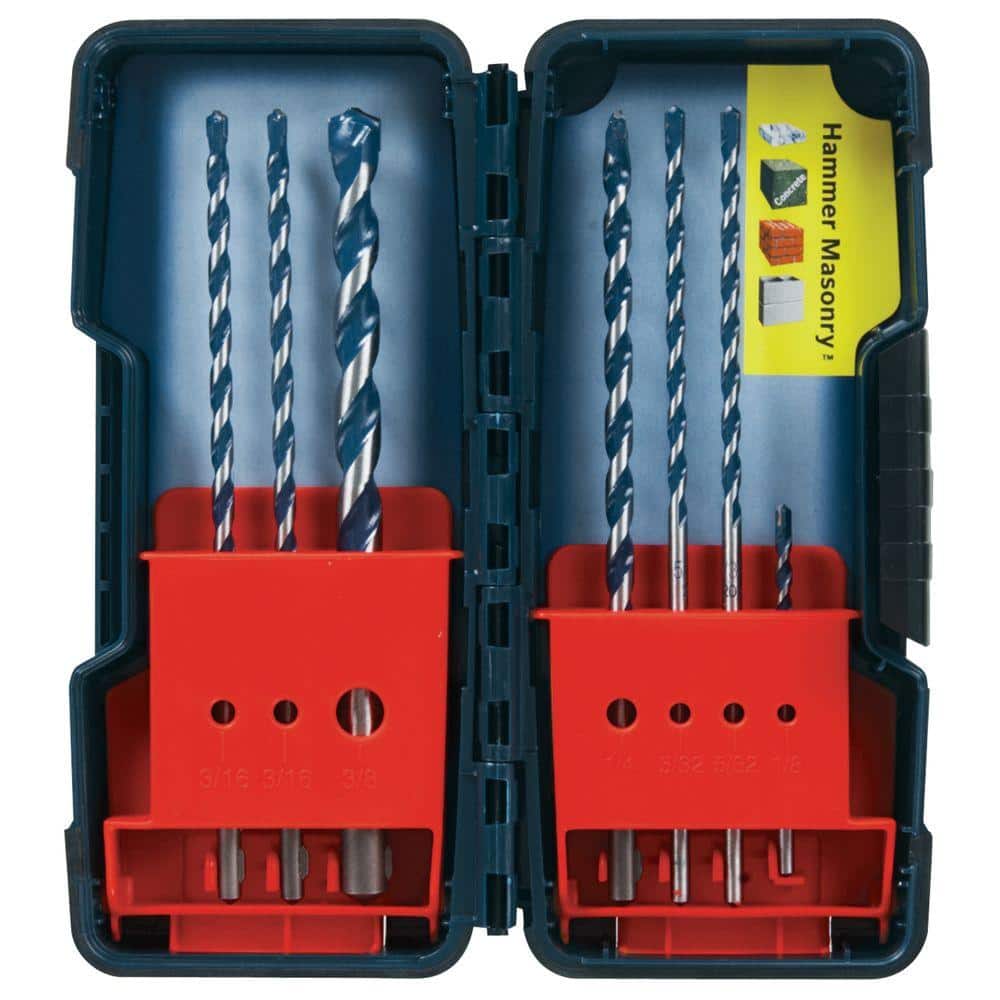 Bosch Assortment Pack of BlueGranite Turbo Carbide Hammer Drill Bits (7-Piece) HCBG700T - Intensery
