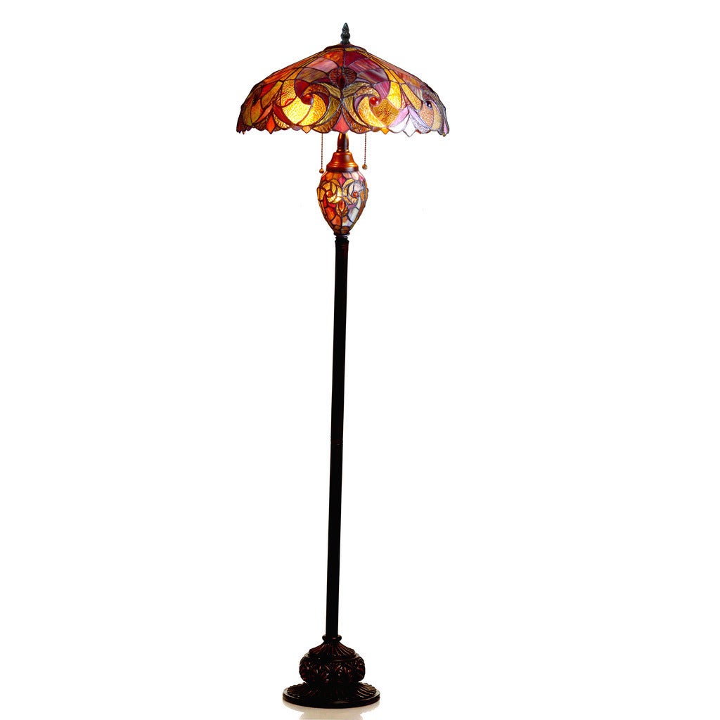 Tiffany Style Victorian Design 3-light Dark Bronze Floor Lamp - Intensery