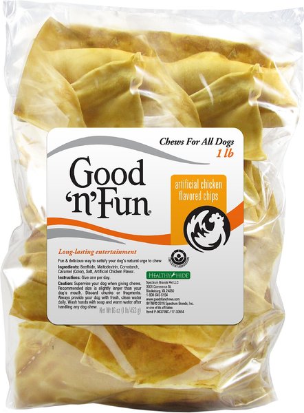 Good 'n' Fun Chicken Flavored Rawhide Chips Dog Chews - Intensery